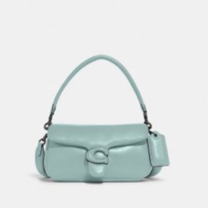 Coach Pillow Tabby Shoulder Bag 26 in Pewter/Aqua
